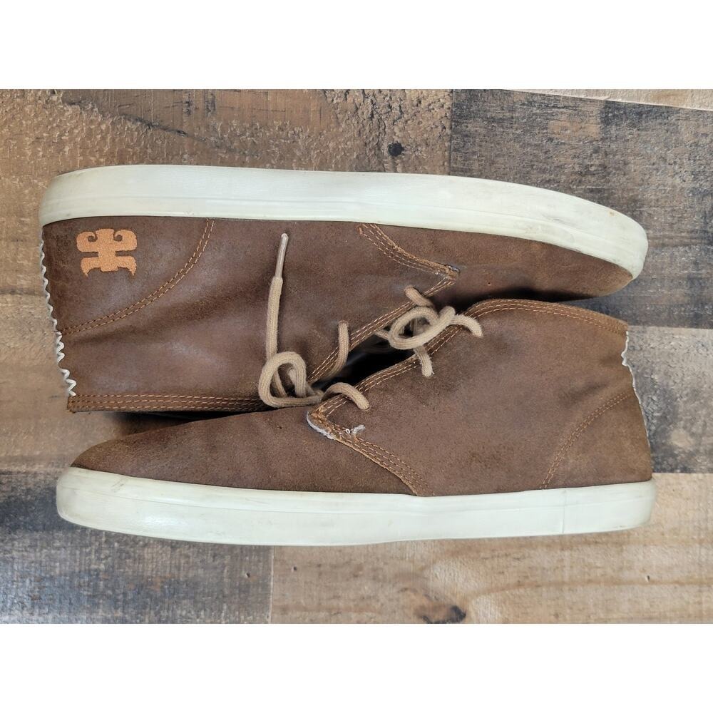 IPATH Langston Brown Leather High Top Suede Chukka Sneakers Skate Shoes‎ Mens 12